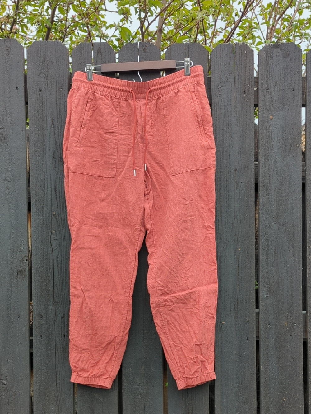 Athleta Linen Joggers, Cinnamon Amber, Size 10